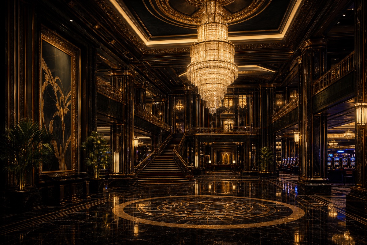 The grand hall of The Comepleasure Casino Hotel